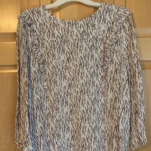 BURGUNDY AND LIGHT PURPLE SPECKED Loft Outlet Top